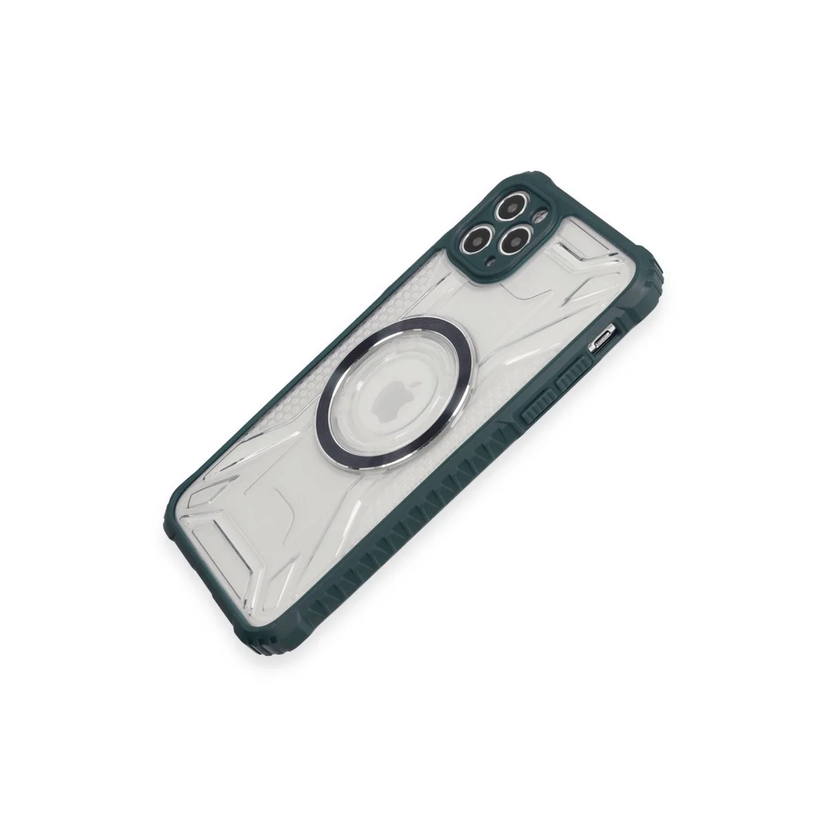 Apple İphone 11 Pro Max Kılıf Prag Magneticsafe Kapak - Koyu Yeşil görsel 2