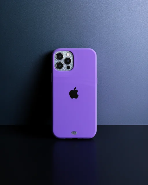Apple İphone 12 Pro Kılıf Liva Taşlı Silikon - Mor