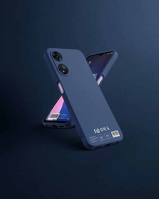 Oppo A38 Kılıf First Silikon - Lacivert