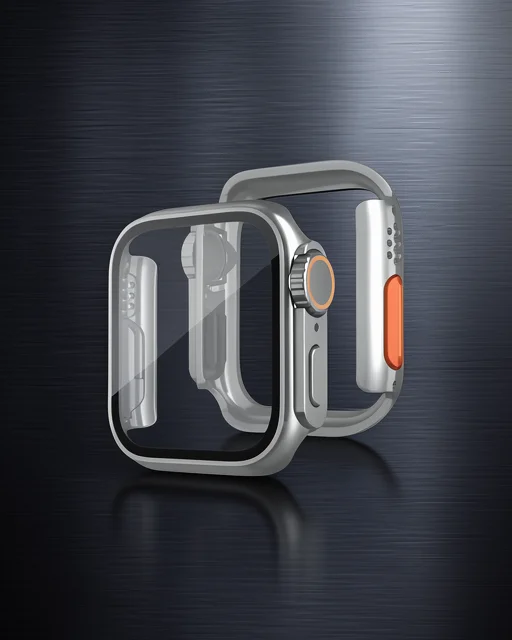 Apple Watch 44mm Watch 49mm Kasa Dönüştürücü Ve Ekran Koruyucu - Yıldız Işığı