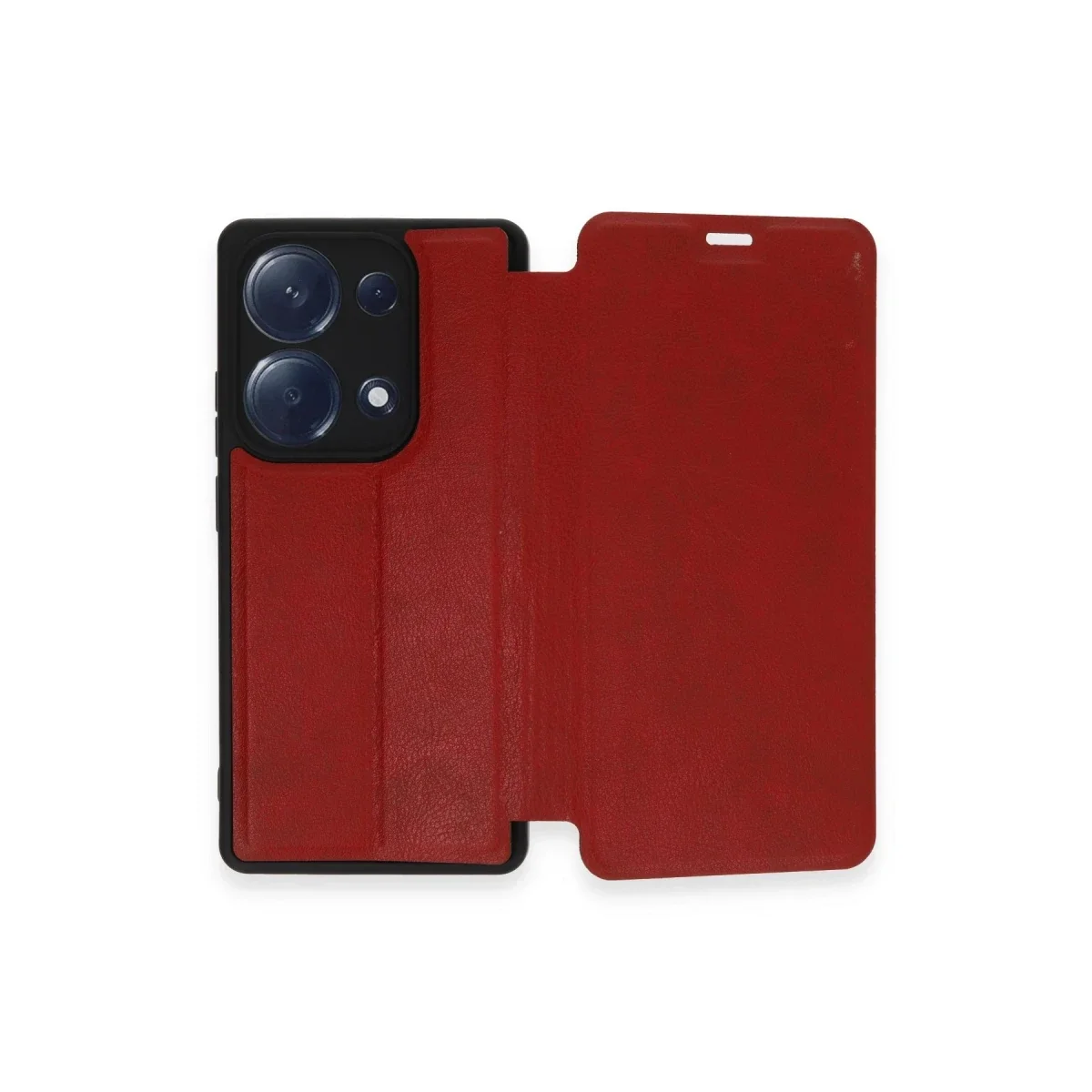 Xiaomi Redmi Note 13 Pro 4G Kılıf Flip Cover - Kırmızı görsel 5