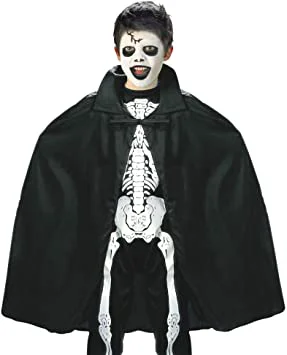 Siyah Renk Yakalı Halloween Pelerini 90 cm görsel 4