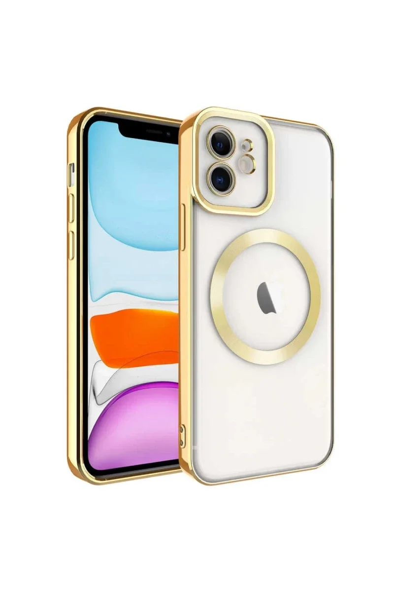 Apple iPhone 11 Kılıf Kross Magneticsafe Kapak - Gold
