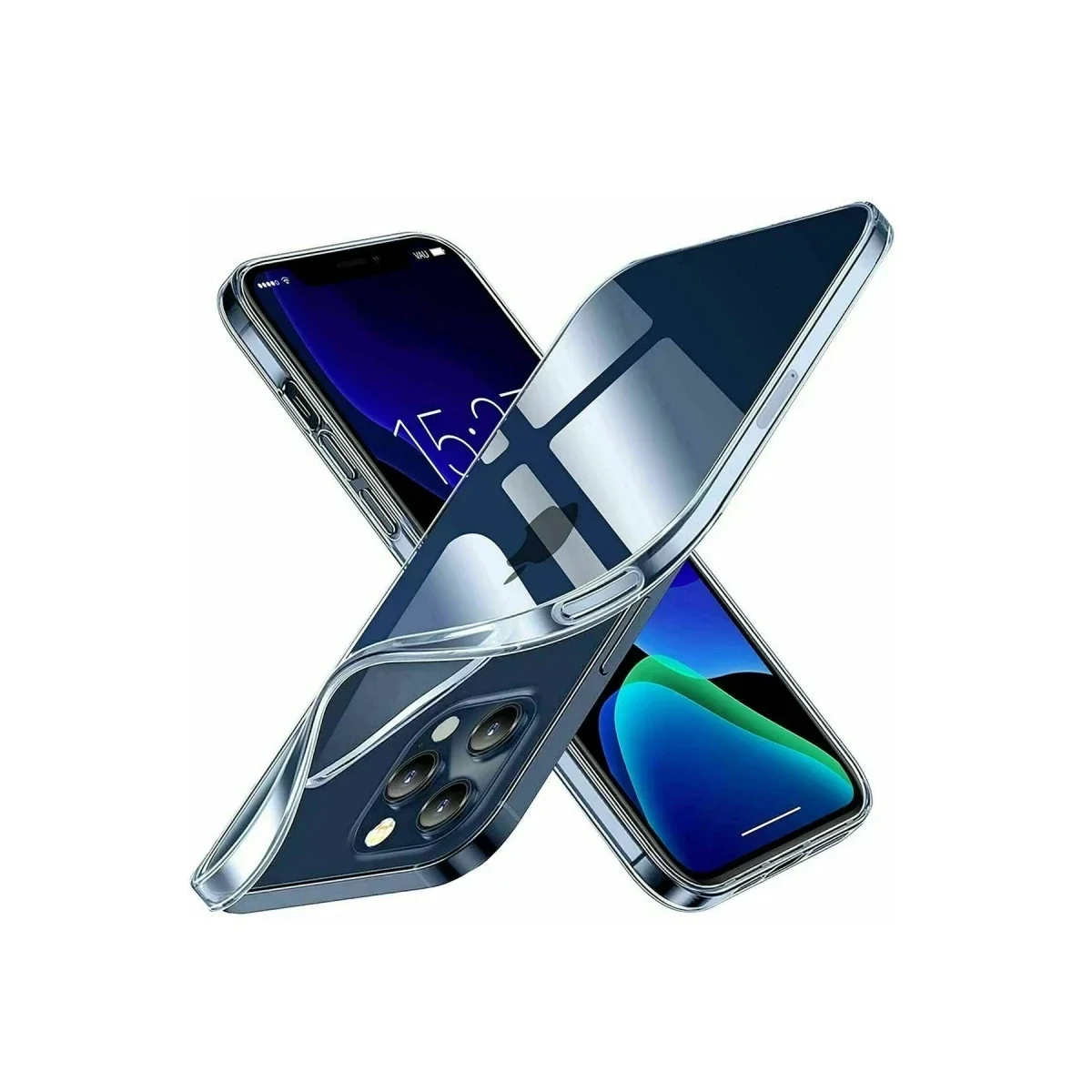 Apple iPhone 15 Pro Kılıf Lüx Şeffaf Silikon görsel 2