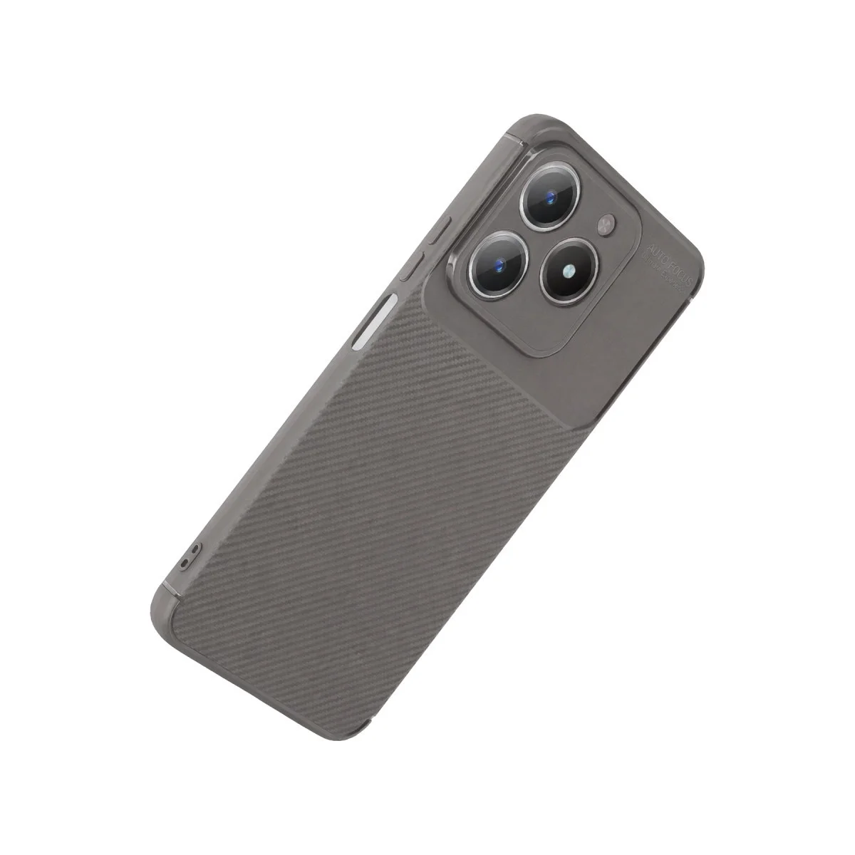Realme C61 Kılıf Auto Focus Karbon Kapak - Gri görsel 3