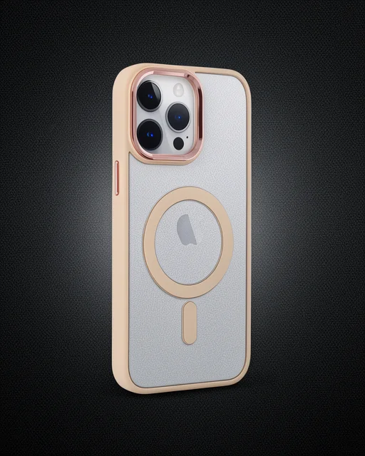 Apple İphone 14 Pro Max Kılıf Room Magneticsafe Silikon - Pudra
