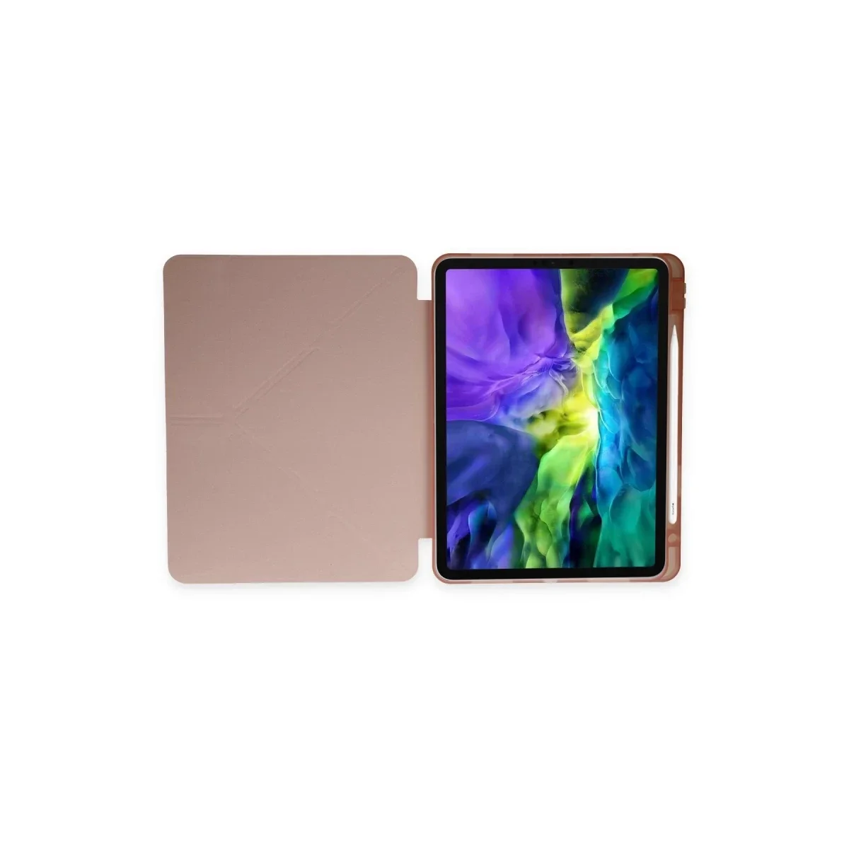 Apple iPad Air 4 10.9 Kılıf Kalemlikli Mars Tablet Kılıfı - Rose Gold görsel 4