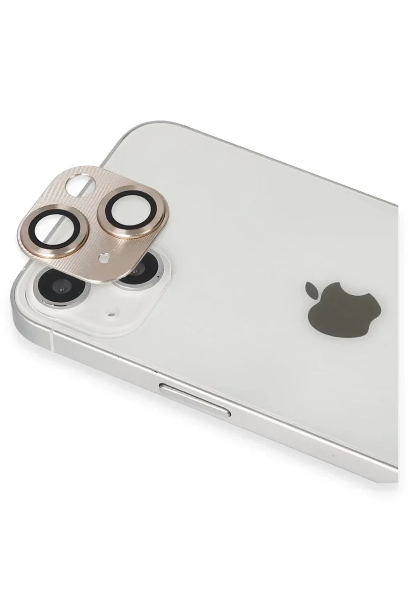 Apple iPhone 13 Pers Alüminyum Kamera Lens - Gold görsel 2