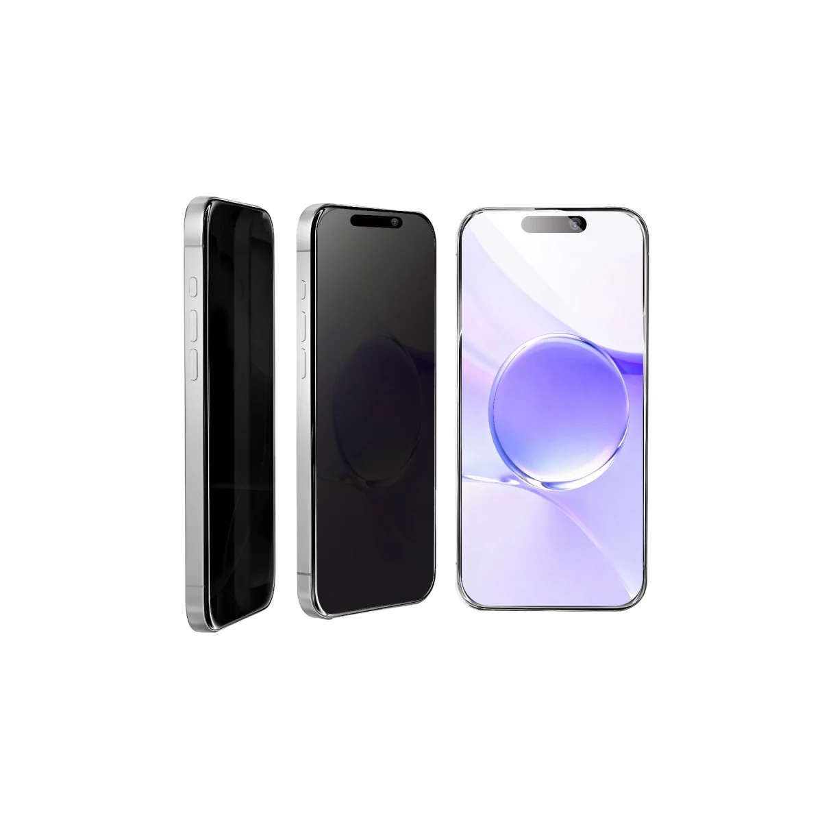 Apple İphone 16 Bilvis 5in1 5d Magic Hayalet Cam Ekran Koruyucu - Siyah görsel 3