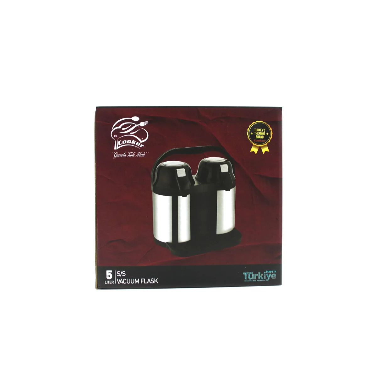 5 L 304 Paslanmaz Çelik Termos (Pompalı Musluklu, Çiftli) görsel 6