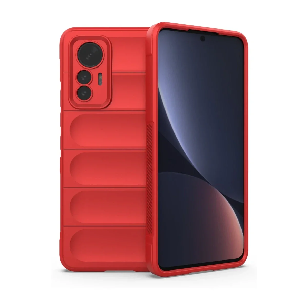 Xiaomi Mi 12 Lite Kılıf Optimum Silikon - Kırmızı
