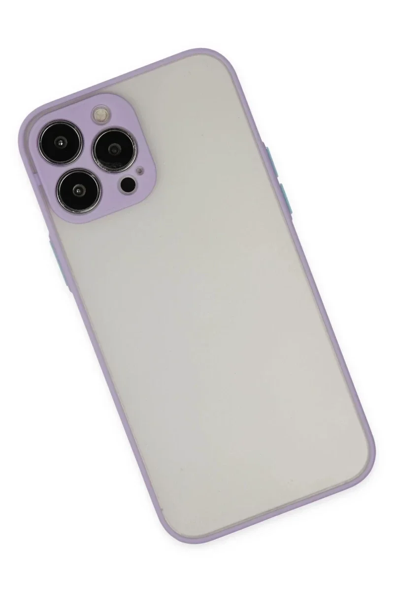Apple iPhone 13 Pro Kılıf Montreal Silikon Kapak - Mor görsel 2