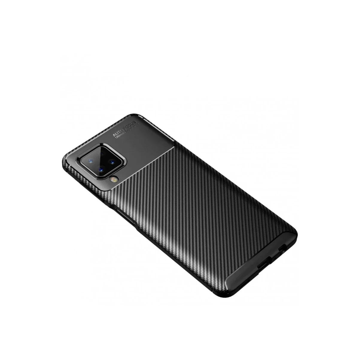 Samsung Galaxy A22 Kılıf Auto Focus Karbon Kapak - Siyah görsel 2