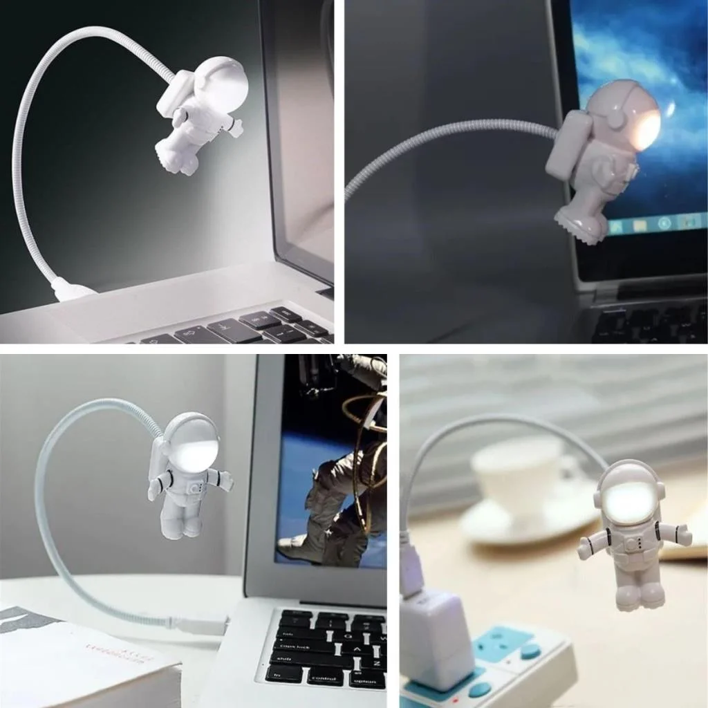 USB Astronot Gece Lambası, Masa Lambası, Kitap Okuma Lambası Işığı görsel 4