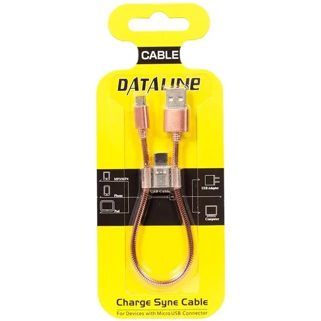 Android-Micro Usb Serisi + Type C Örgülü Kısa Data Şarj Kablosu görsel 3