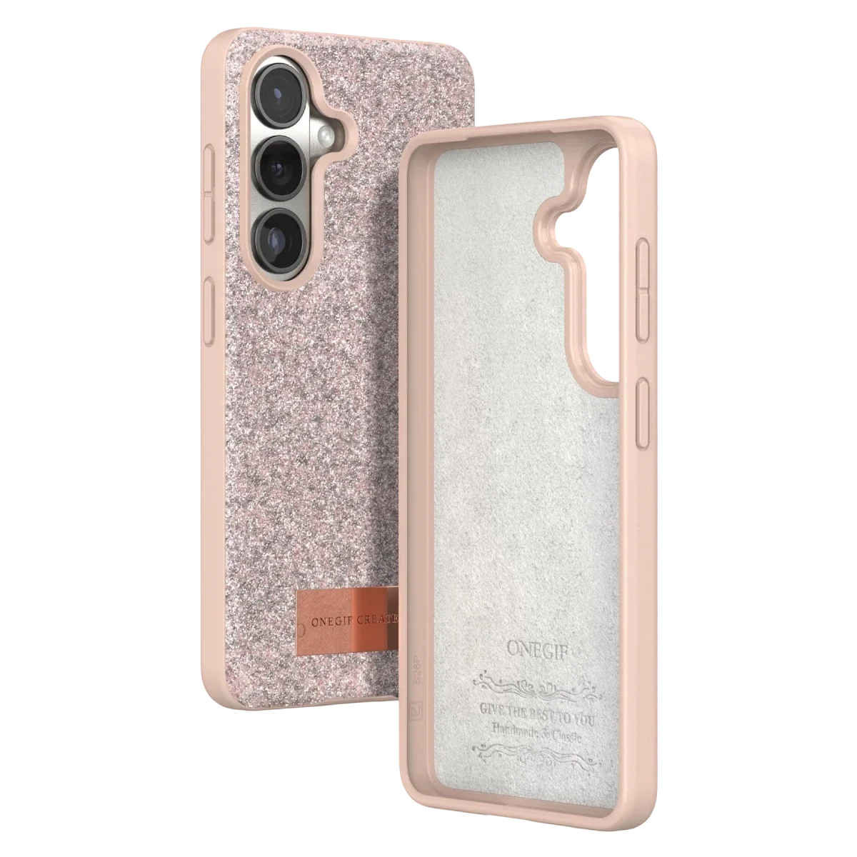 Onegif Samsung Galaxy S26 Plus Bright Simli Kapak - Pembe görsel 3