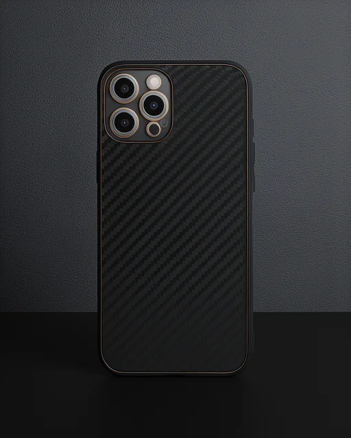 Apple İphone 12 Pro Max Kılıf Coco Karbon Silikon - Siyah