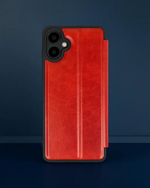 Samsung Galaxy A06 Kılıf Flip Cover - Kırmızı