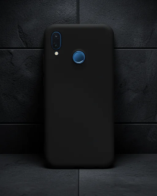 Huawei P20 Lite Kılıf Nano İçi Kadife Silikon - Siyah