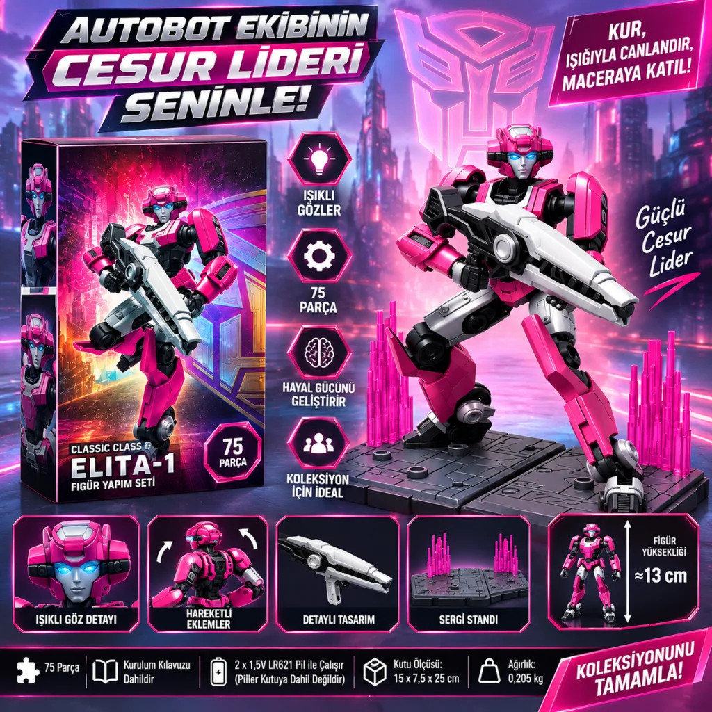 71163 Figür Transformers Classıc Class 13 ELITA-1 Bo Trns görsel 4