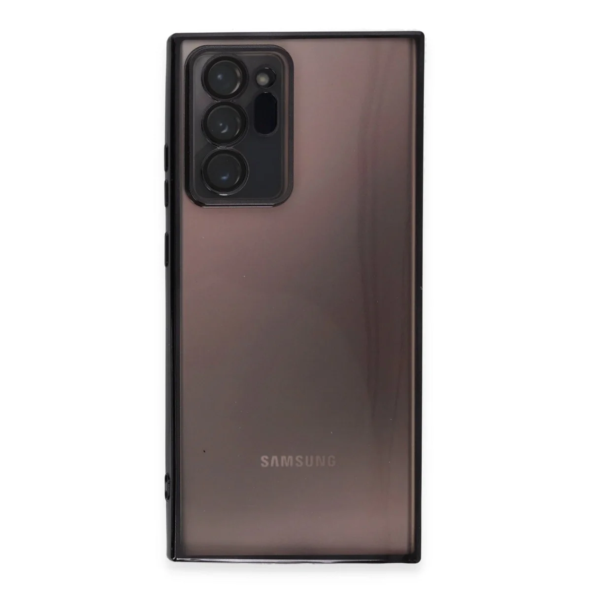 Samsung Galaxy Note 20 Ultra Kılıf Razer Lensli Silikon - Siyah görsel 2