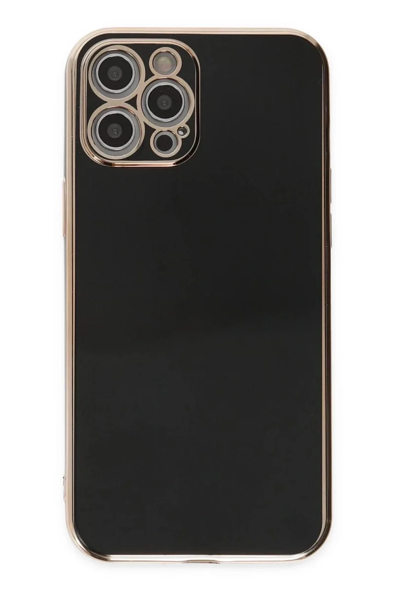 Apple iPhone 12 Pro Kılıf Volet Silikon - Siyah görsel 2