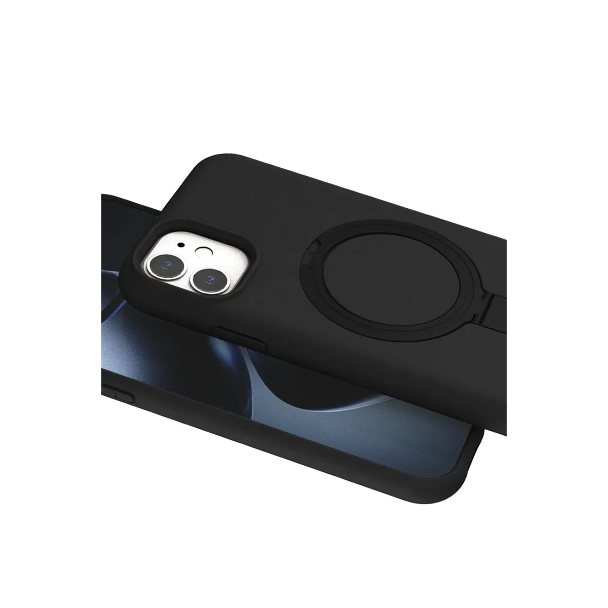 Apple iPhone 11 Regal Magsafe Standlı Kapak - Siyah görsel 4