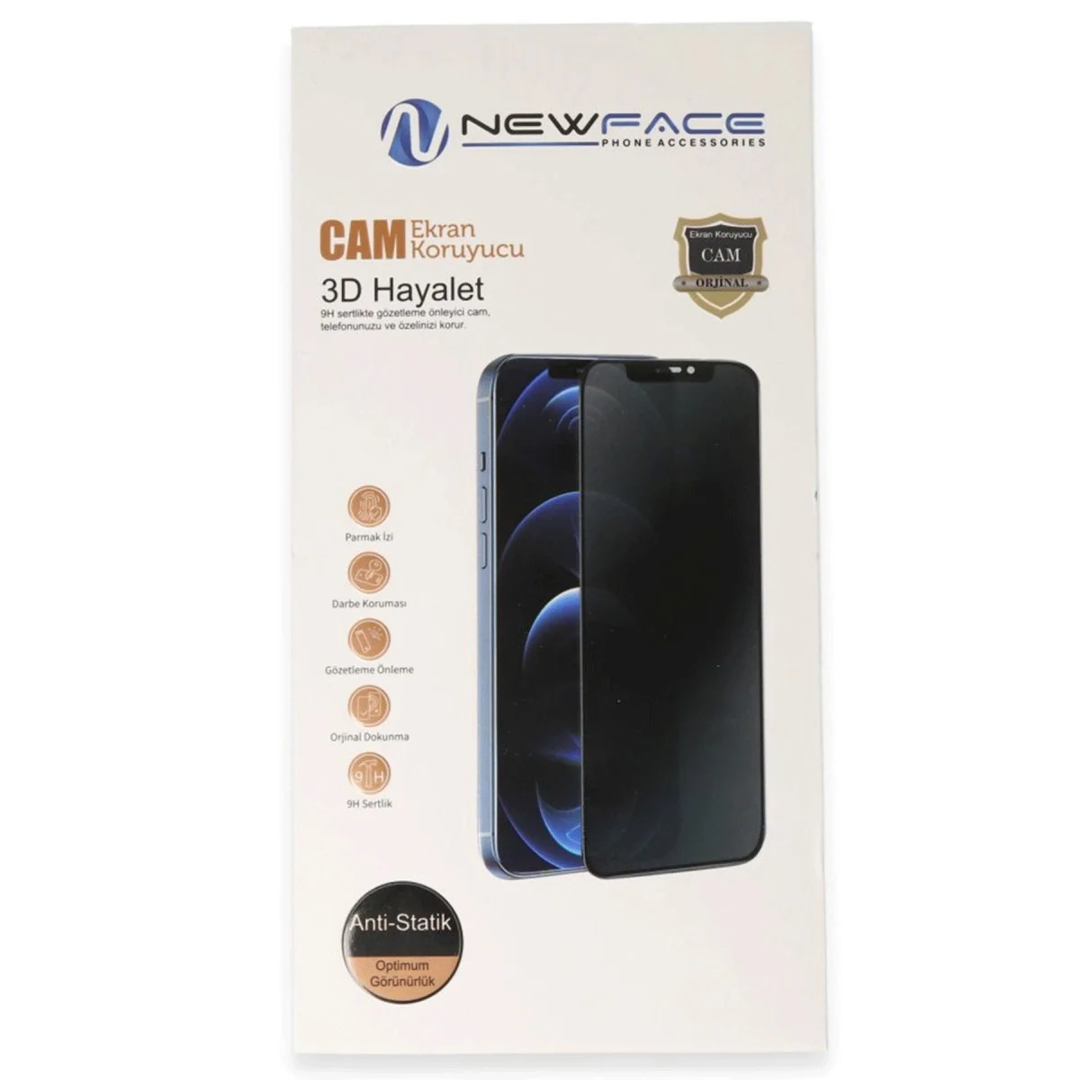 Apple İphone 14 Pro 3d Antistatik Hayalet Cam Ekran Koruyucu görsel 2