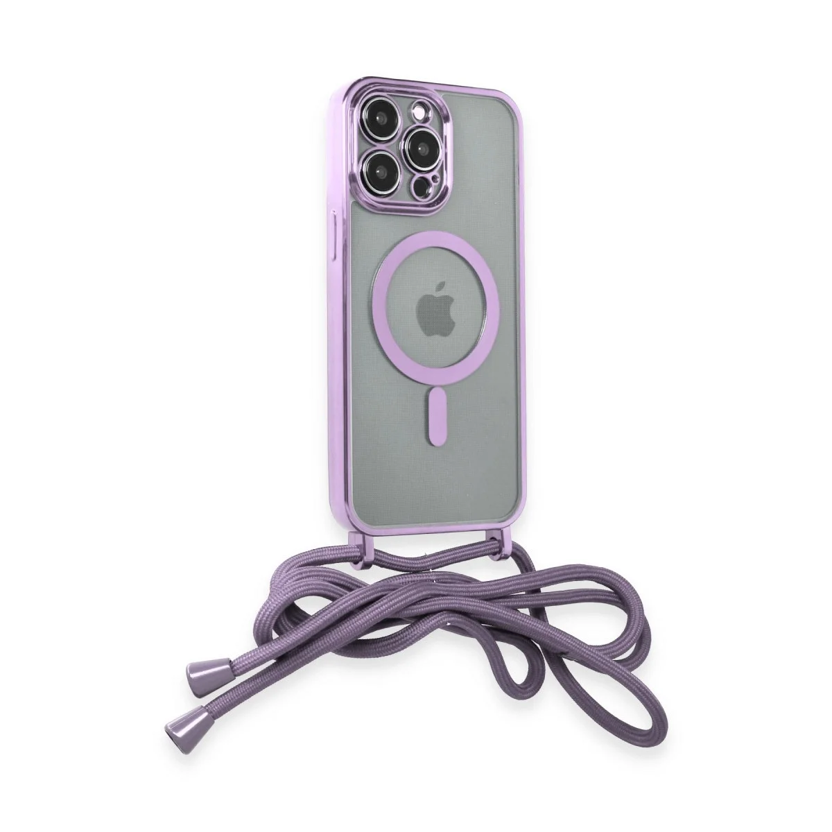 Apple İphone 13 Pro Max Kılıf Divo Lazer Askılı Magsafe Kapak - Lila görsel 2