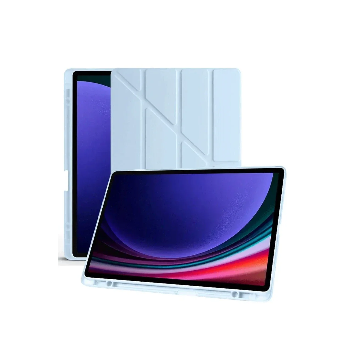 Samsung Galaxy X510 Tab S9 FE 11 Kılıf Kalemlikli Mars Tablet Kılıfı - Mavi görsel 4