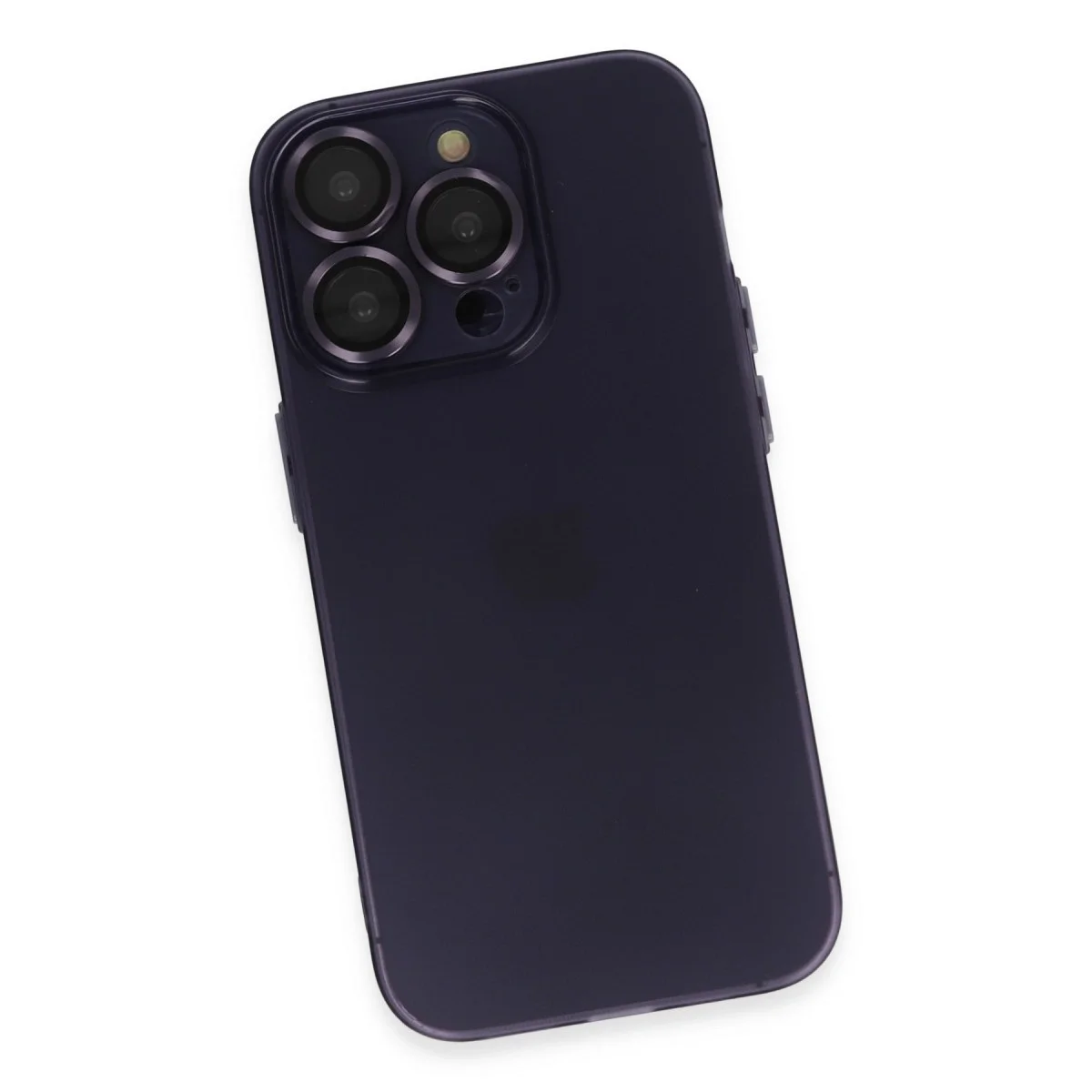 Apple İphone 14 Pro Max Kılıf Luko Lens Silikon - Derin Mor görsel 4