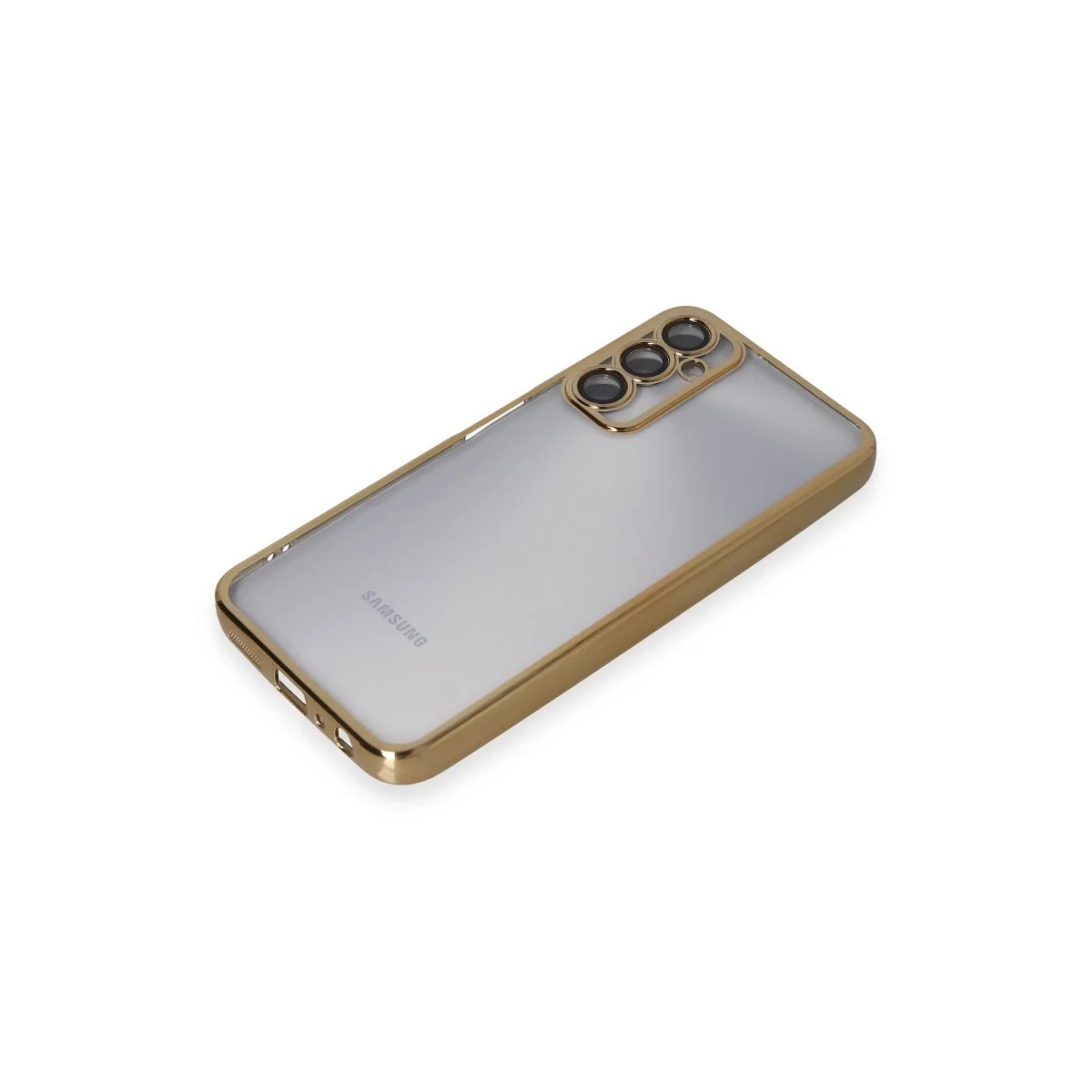 Samsung Galaxy A05s Kılıf Razer Lensli Silikon - Gold görsel 4