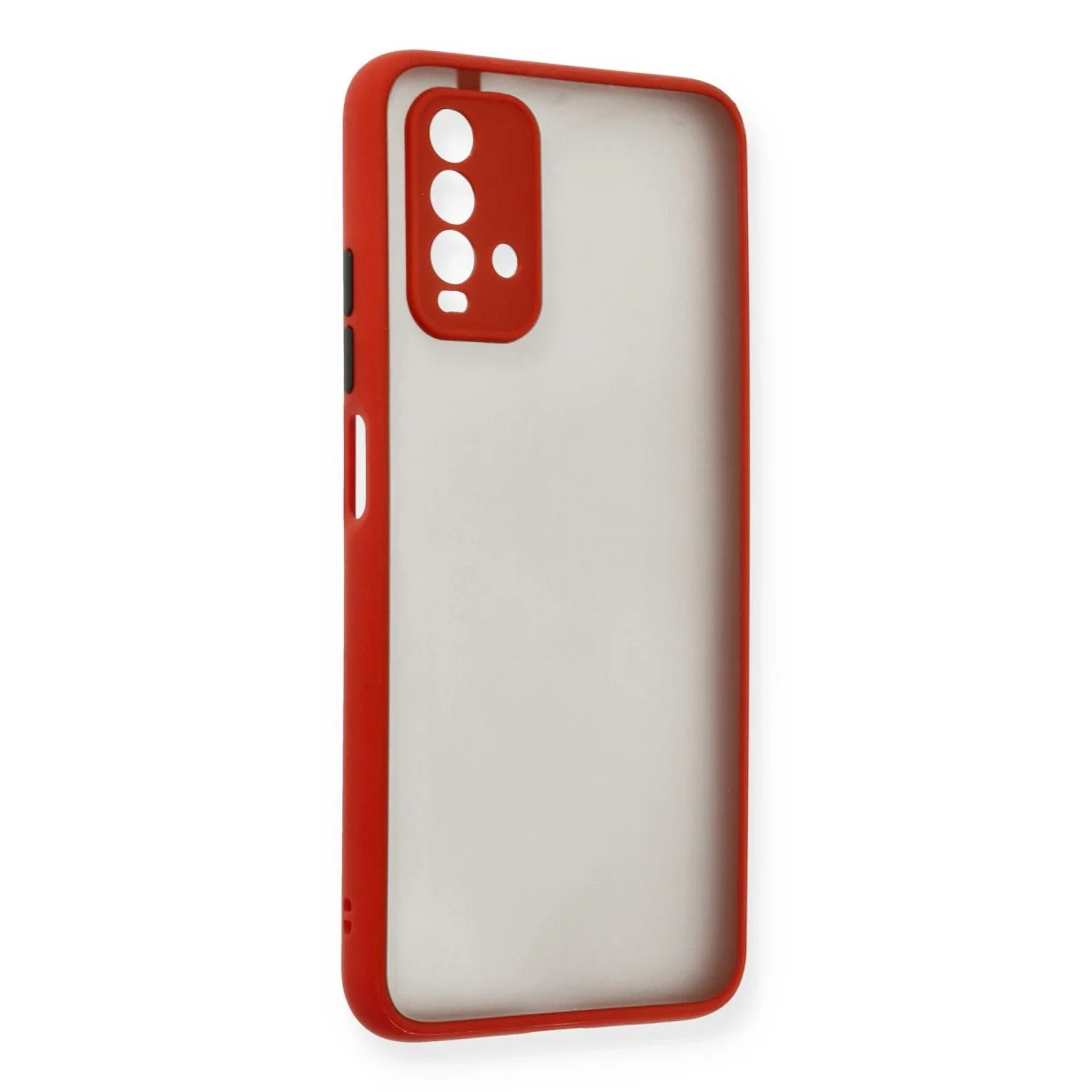 Xiaomi Redmi 9t Kılıf Montreal Silikon Kapak - Kırmızı görsel 2
