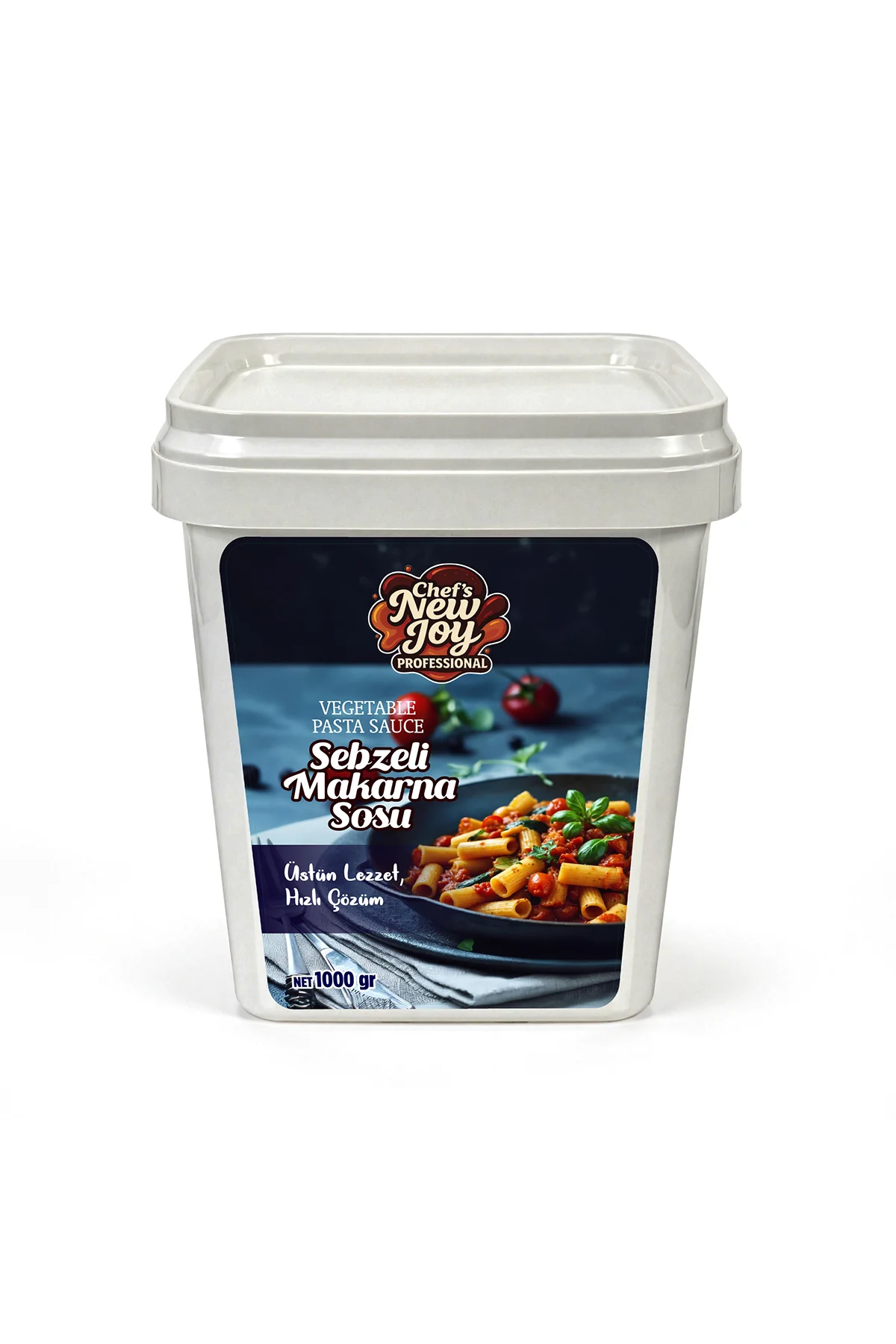 Sebzeli Makarna Sosu 1000 gr Vegetable Pasta Sauce - Helal Belgeli, Yerli Üretim