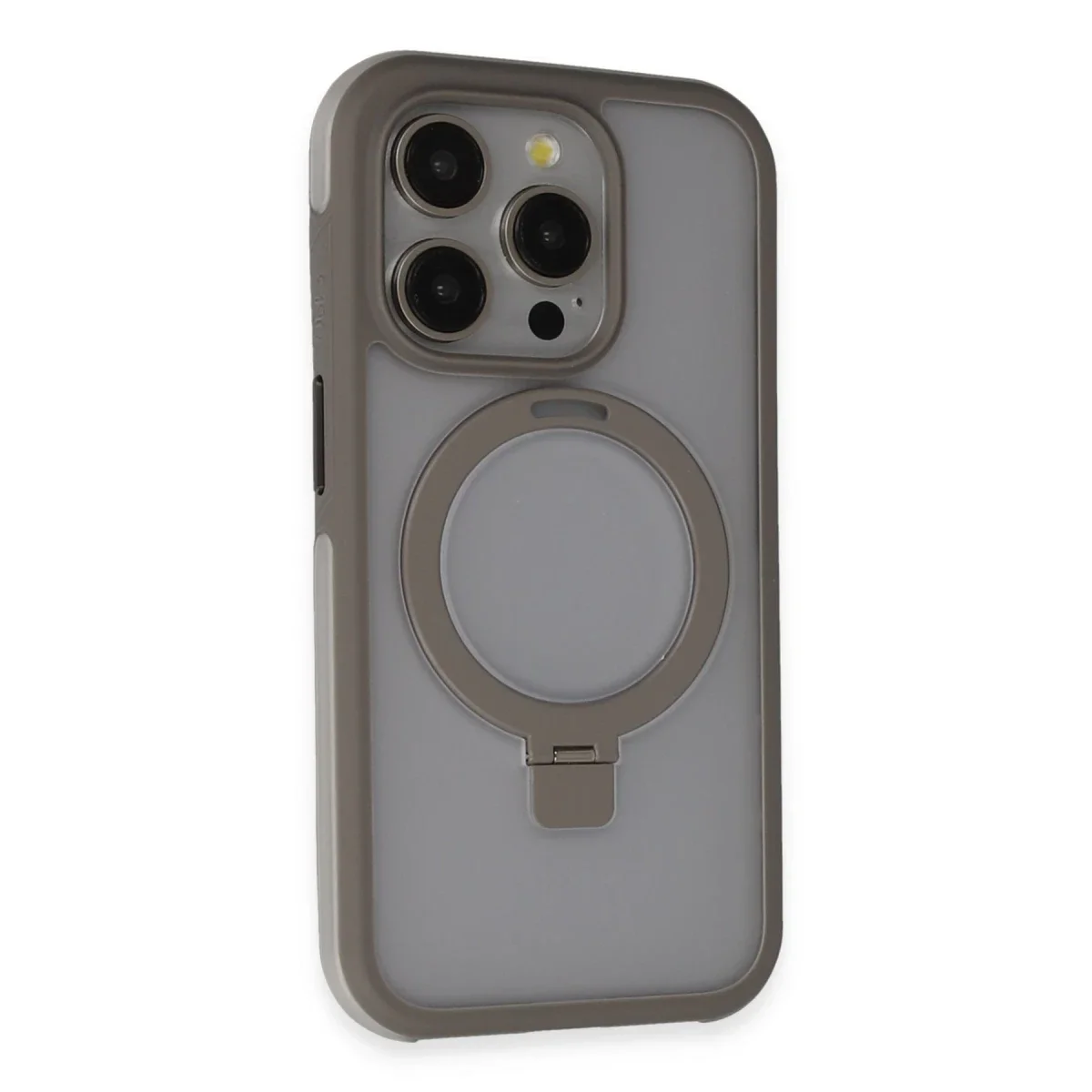 Joko Apple iPhone 15 Pro Zorda Airbag Magsafe Standlı Kapak - Titan Gri