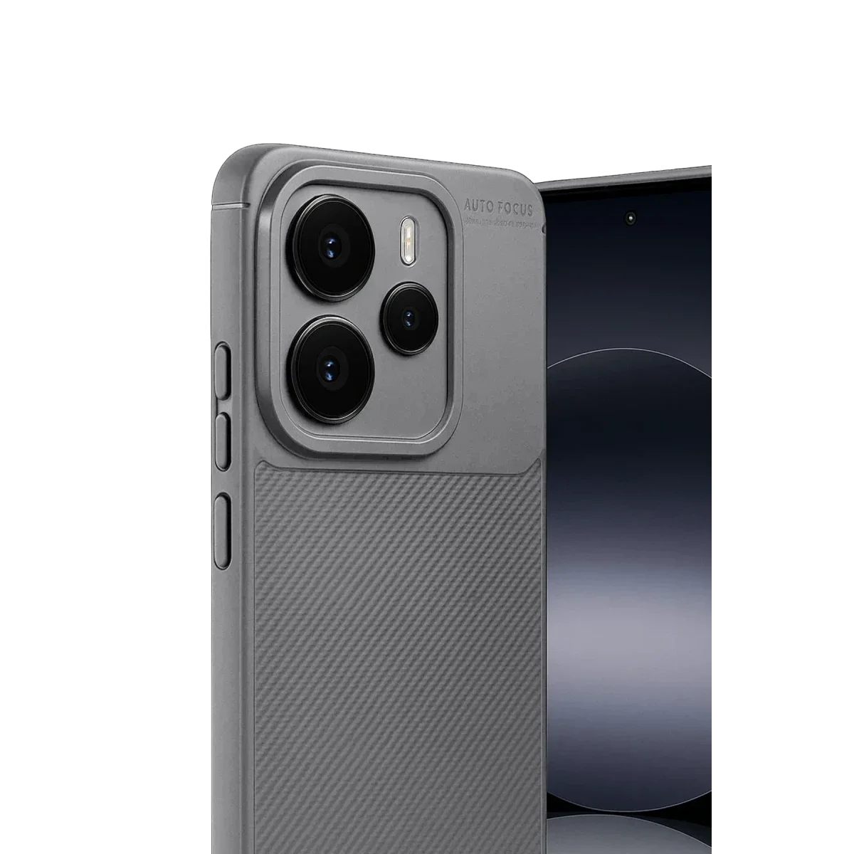 Xiaomi Note 14 5G Auto Focus Karbon Kapak - Gri görsel 3