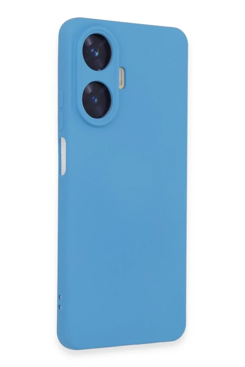 Realme C55 Kılıf Nano içi Kadife Silikon - Mavi