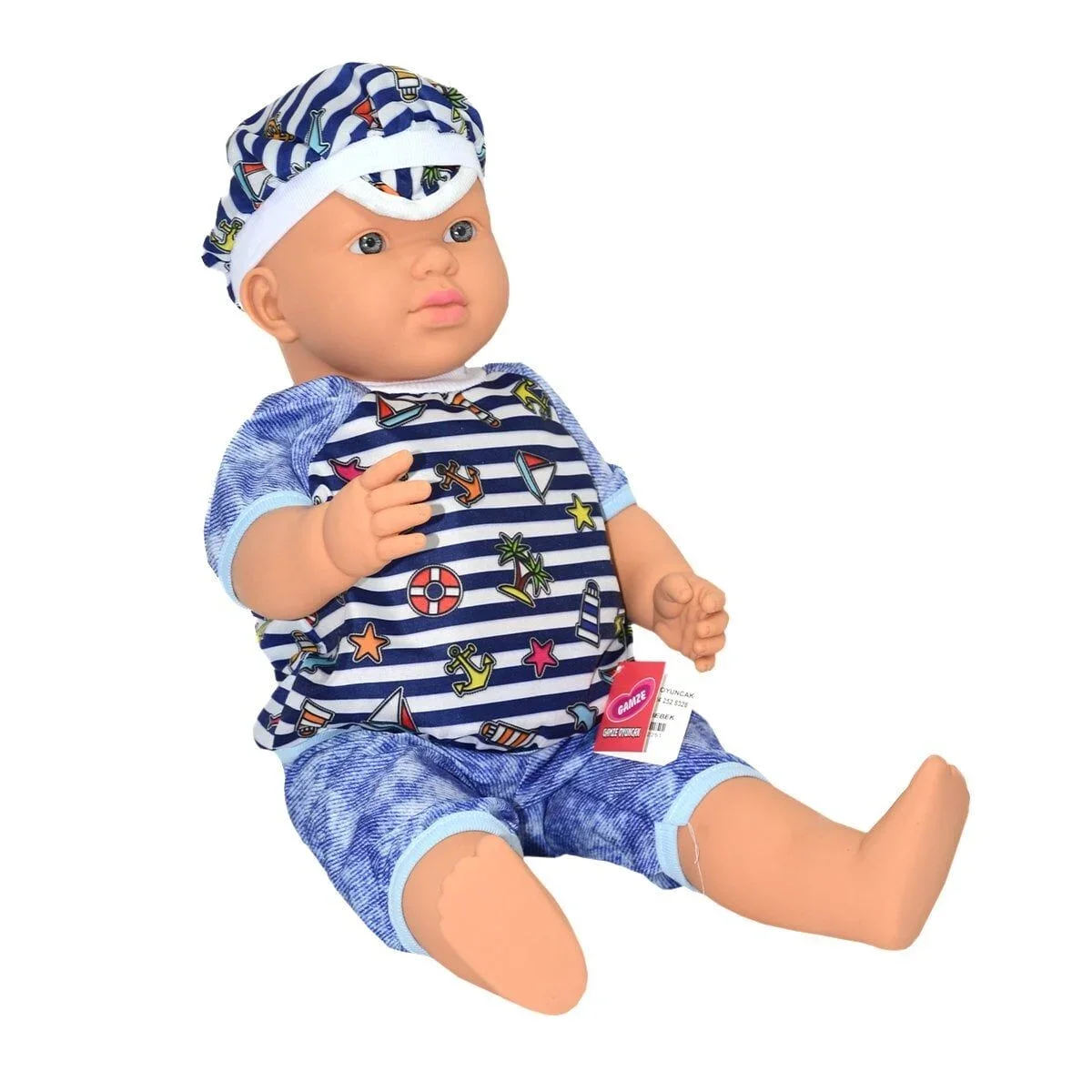 2251 Gamze, Konuşan Aliş Erkek Kel Bebek 55 cm görsel 2