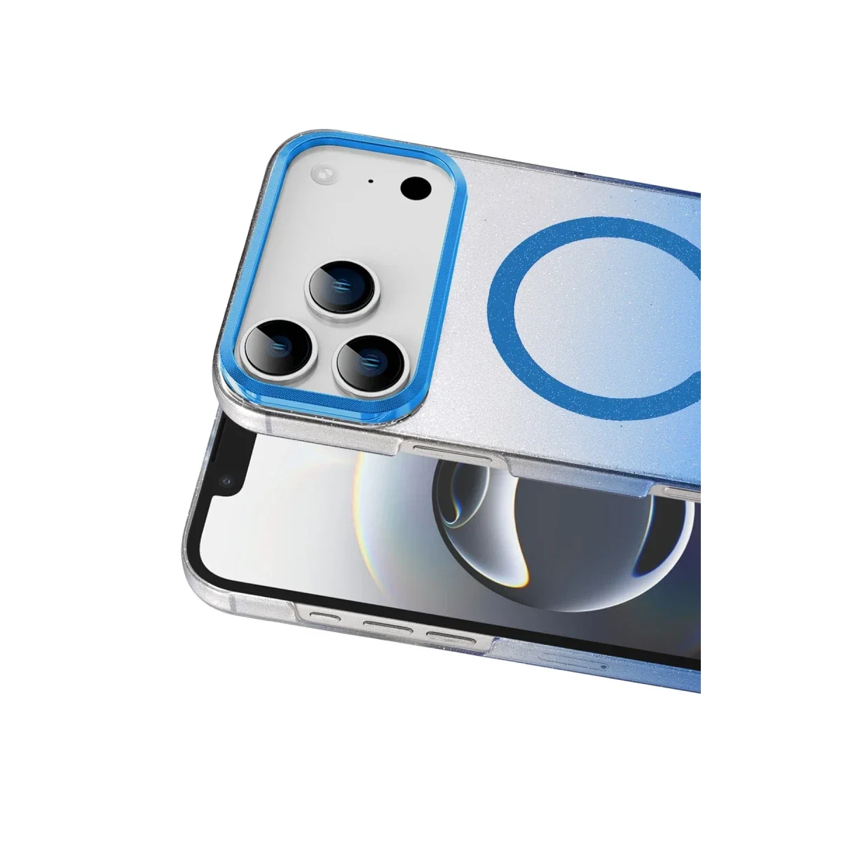 Apple iPhone 17 Pro Max Glossy Magsafe Kapak - Mavi görsel 2