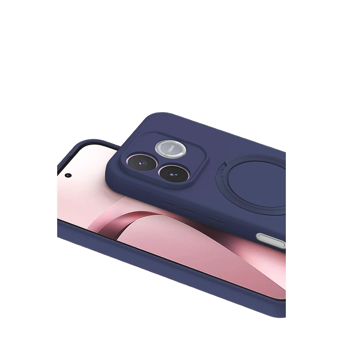 Huawei Honor 600 Lite Regal Magsafe Standlı Kapak - Lacivert görsel 2
