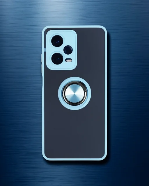 Xiaomi Redmi Note 12 5g Kılıf Montreal Yüzüklü Silikon Kapak - Buz Mavi