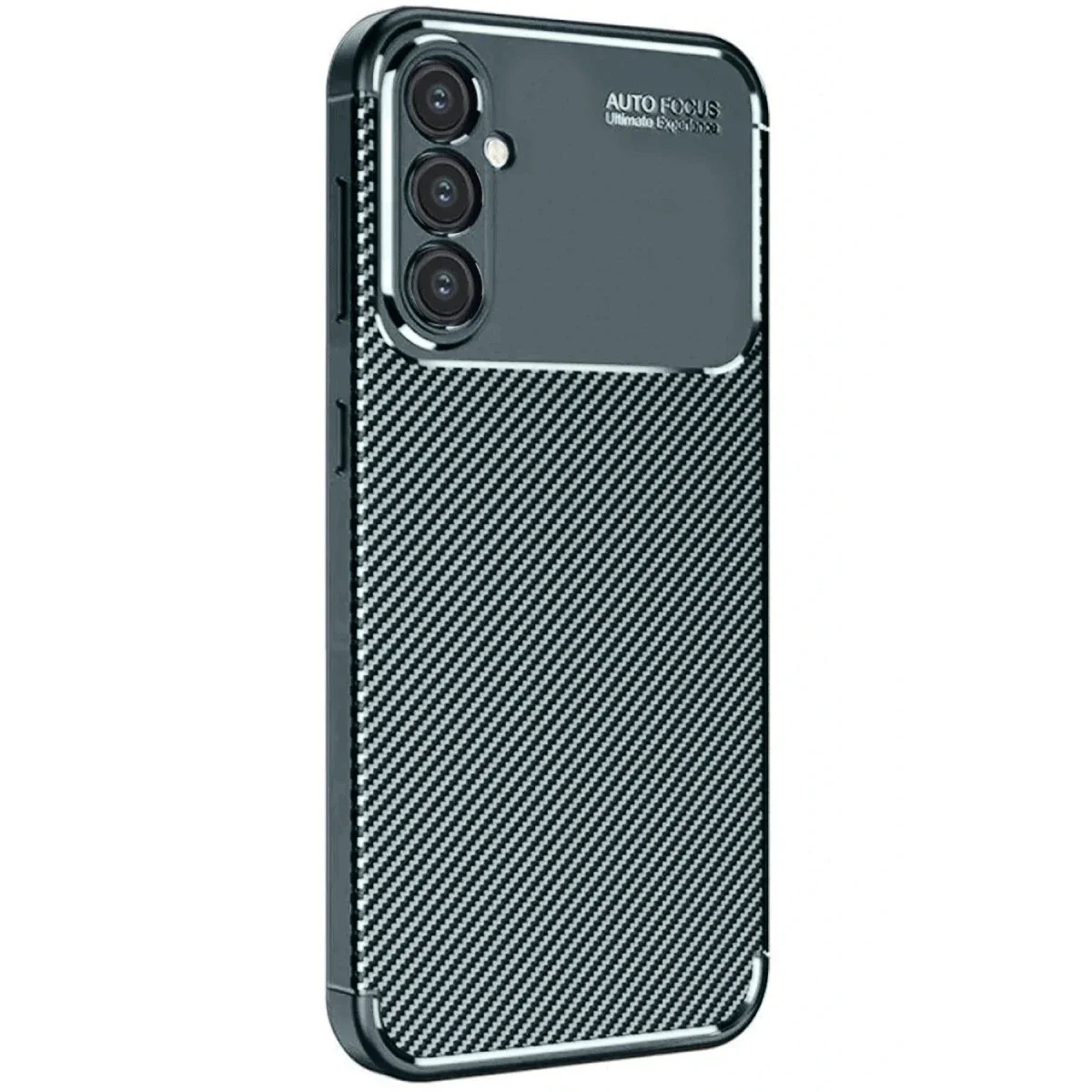 Samsung Galaxy S24 FE Kılıf Auto Focus Karbon Kapak - Koyu Yeşil