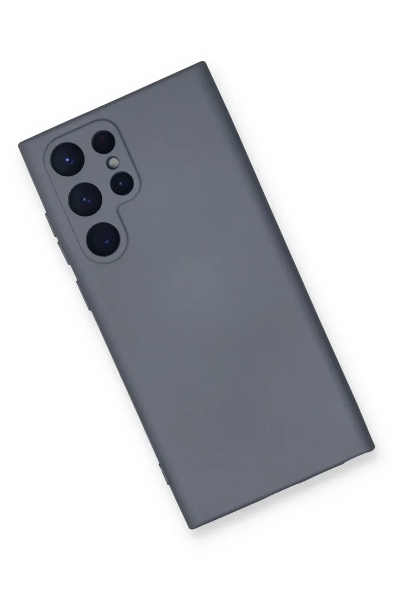 Samsung Galaxy S23 Ultra Kılıf Nano içi Kadife Silikon - Gri görsel 3