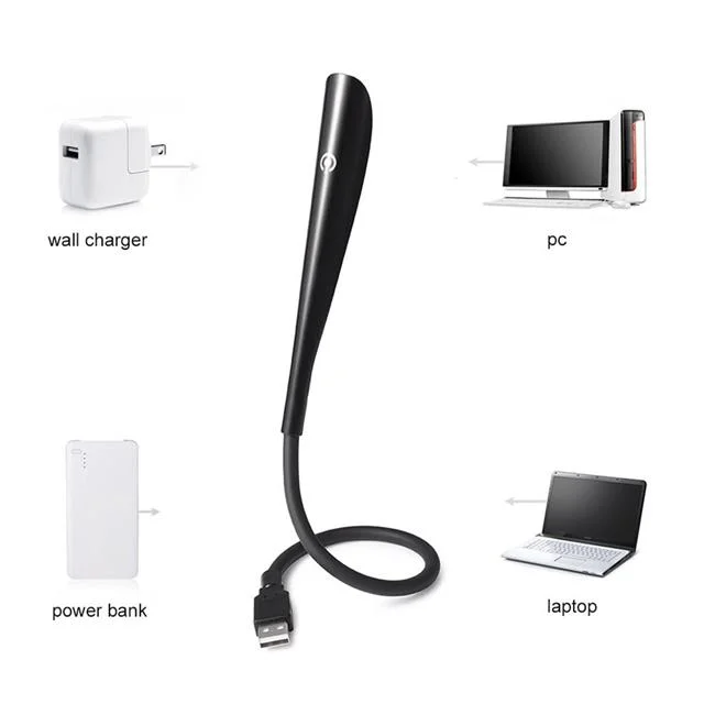 PM-24561 14 Ledli Siyah Esnek Usb Led Lamba görsel 4