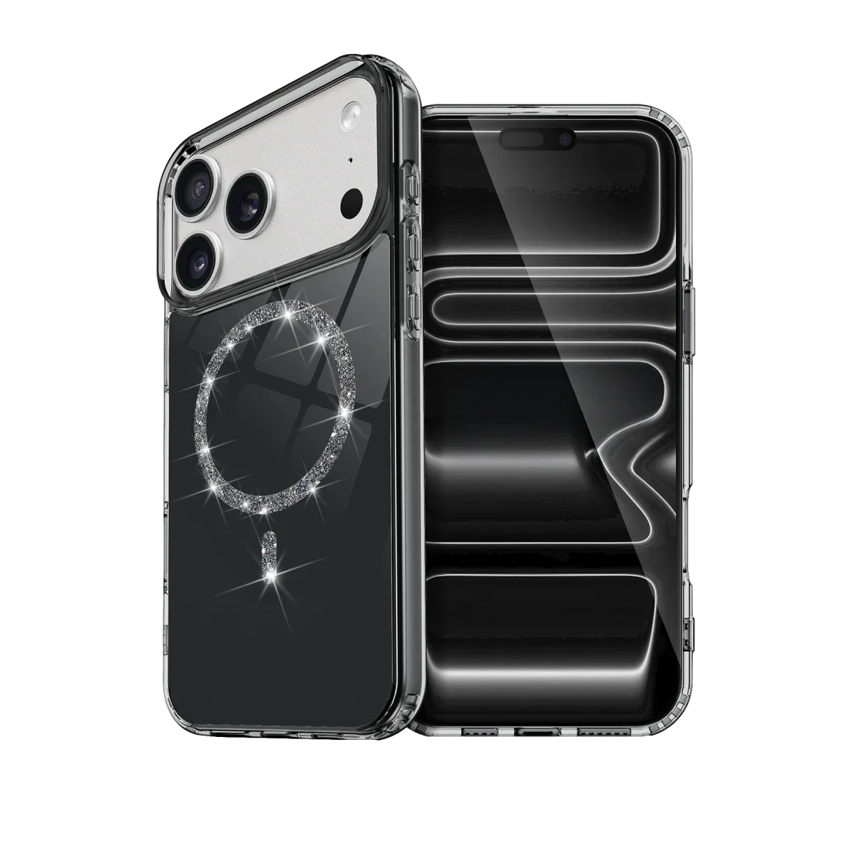 Apple iPhone 17 Pro Max Live Diamond Magsafe Kapak - Siyah