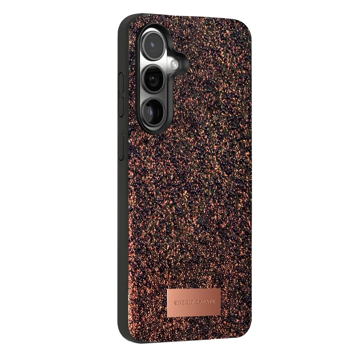 Onegif Samsung Galaxy S24 FE Bright Simli Kapak - Derin Mor görsel 3