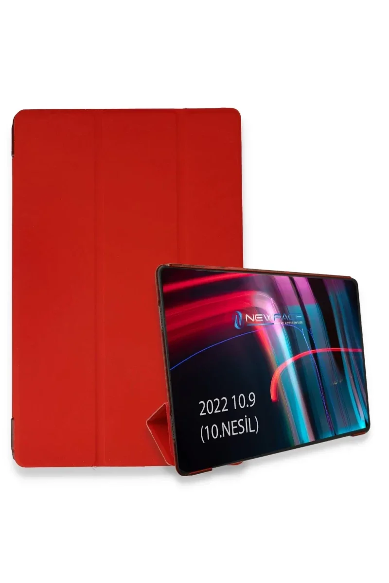 Apple iPad 2025 10.9 10.Nesil (A16) Kılıf Tablet Smart Kılıf - Kırmızı