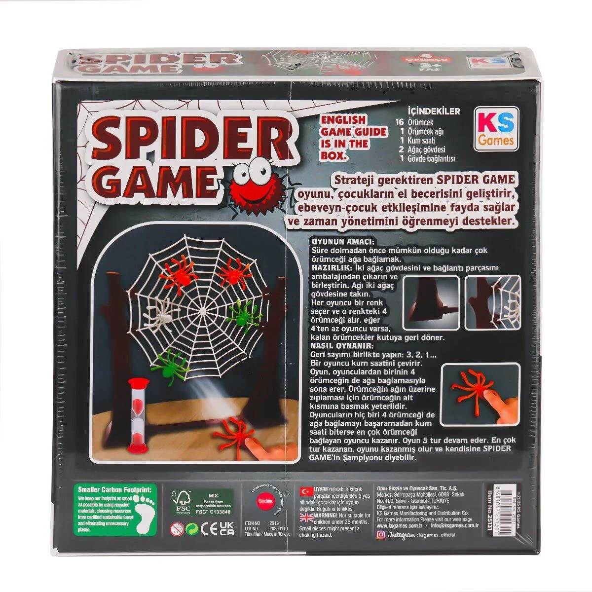 25131 Spider Game TR-ENG -KS Games görsel 2