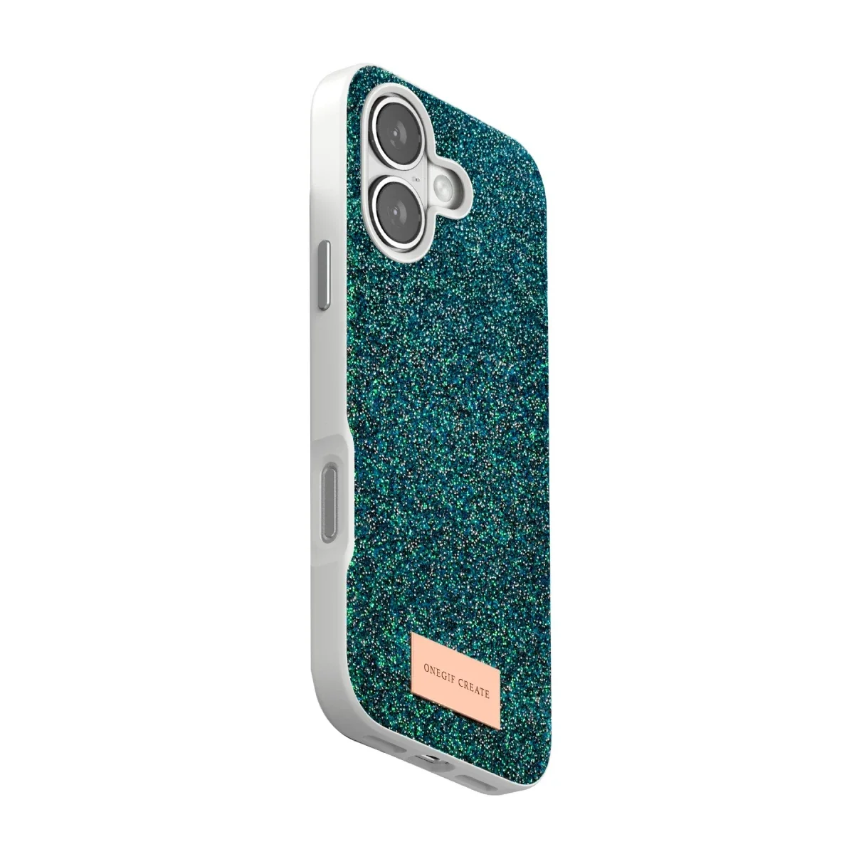 Onegif Apple iPhone 17 Bright Simli Kapak - Koyu Yeşil görsel 3