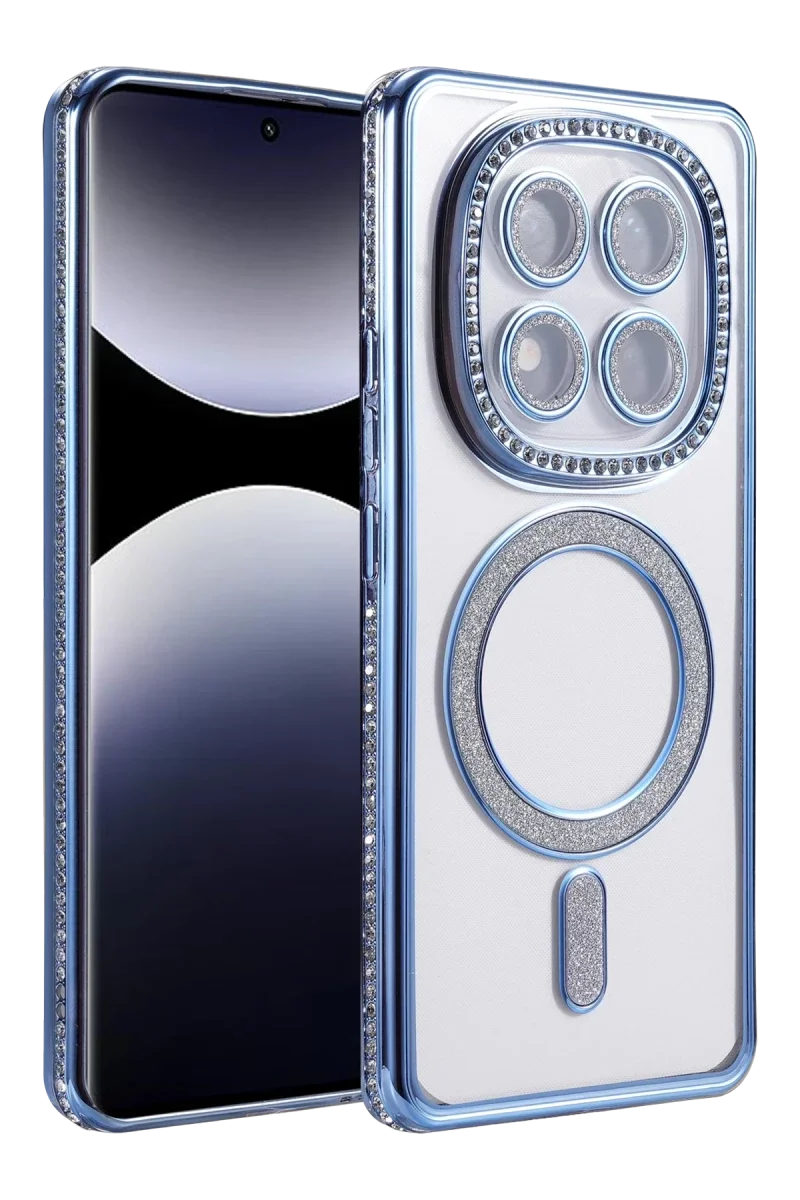 Xiao Red Note 14 Pro 5G Joke Simli Magneticsafe Kılıf - Mavi